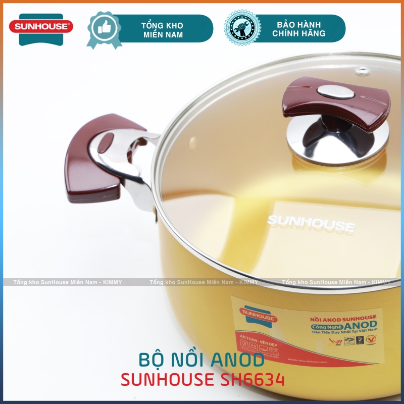 Bộ 3 nồi Anod Sunhouse SH6634